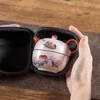 Ru Kiln Travel Tea Set, One Pot and One Cup of Teapot Set, Single Person Can Drink Teacup, Make Tea, Outdoor Portable