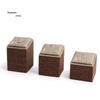 Coffee Oblique Ring Display Set: Trapezoidal Jewelry Holder (3-Piece)