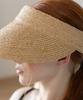Tatiana Muted Natural Raffia Sun Visor Ht8177 Natural Beige