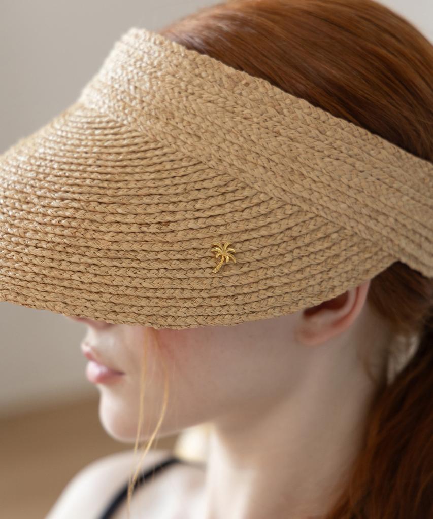 Tatiana Muted Natural Raffia Sun Visor Ht8177 Natural Beige