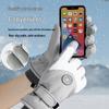 Winter Touchscreen Ski Gloves: Warm, Non-slip, Fleece-Lined, Windproof for Cold Weather Cycling and Electric Vehicle Use.