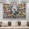 Banksy Scenes Girl Street Graffit Canvas Painting Modern Posters and Prints Wall Art Pictures for Living Room Wall Decor Cuadros