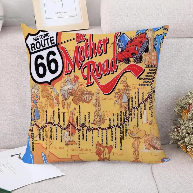 Highway Route  Decoration Living Room Decorative Pillowcase x Couch Pillows Cushion Cover x Cushions Covers Pillow Bed