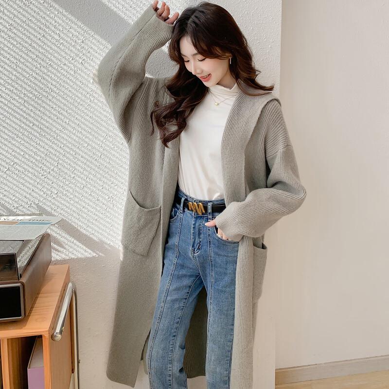 

Mocana Women s Relaxed Hooded Knit Cardigan One Size