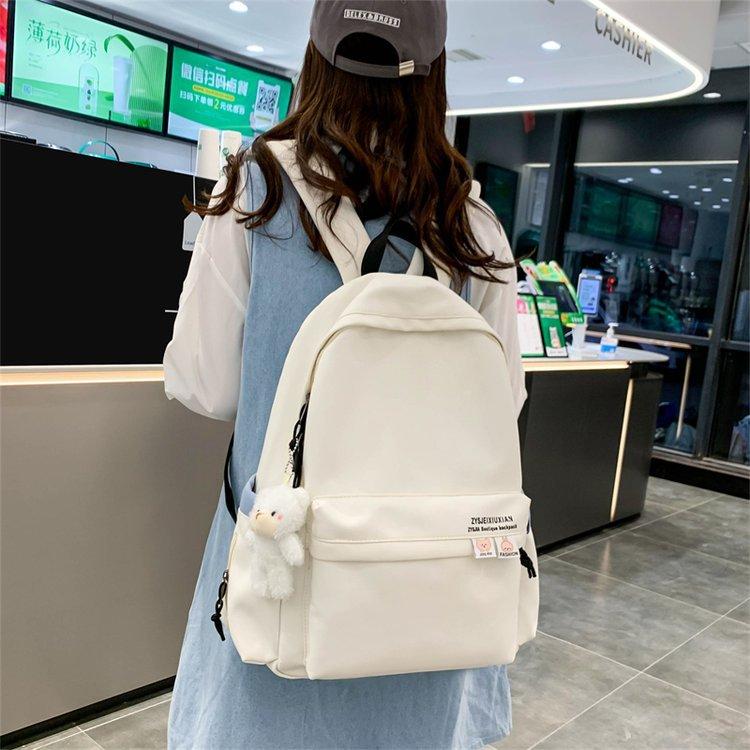 Schoolbag Korean version ins simple schoolbag female solid color campus large capacity primary school students fourth, fifth and sixth grades junior 