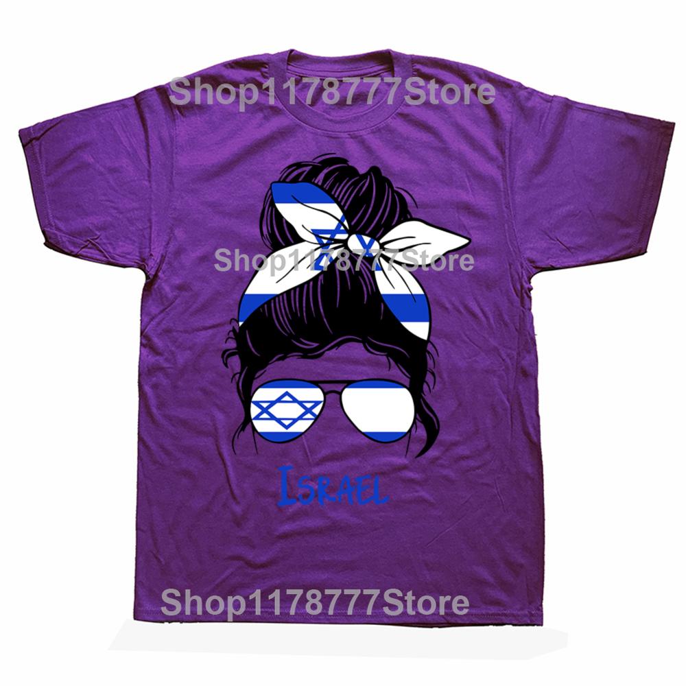 Funny Israel Girl Israeli Flag T Shirts Graphic Cotton Streetwear Short Sleeve Birthday Gifts Summer Style Tshirt Mens Clothing