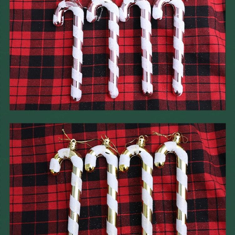 Christmas Candy Canes Pendant Enhancements Plastic Weather Resistant Decorative Rings For Tree Decorations