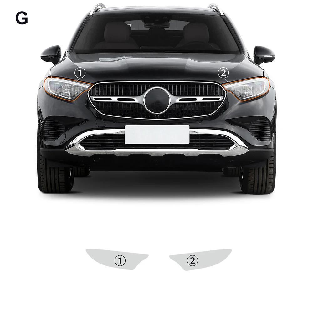 TPU Paint Protection Film Headlight Kit for Mercedes GLC X254 Luxury Base 2023-2024