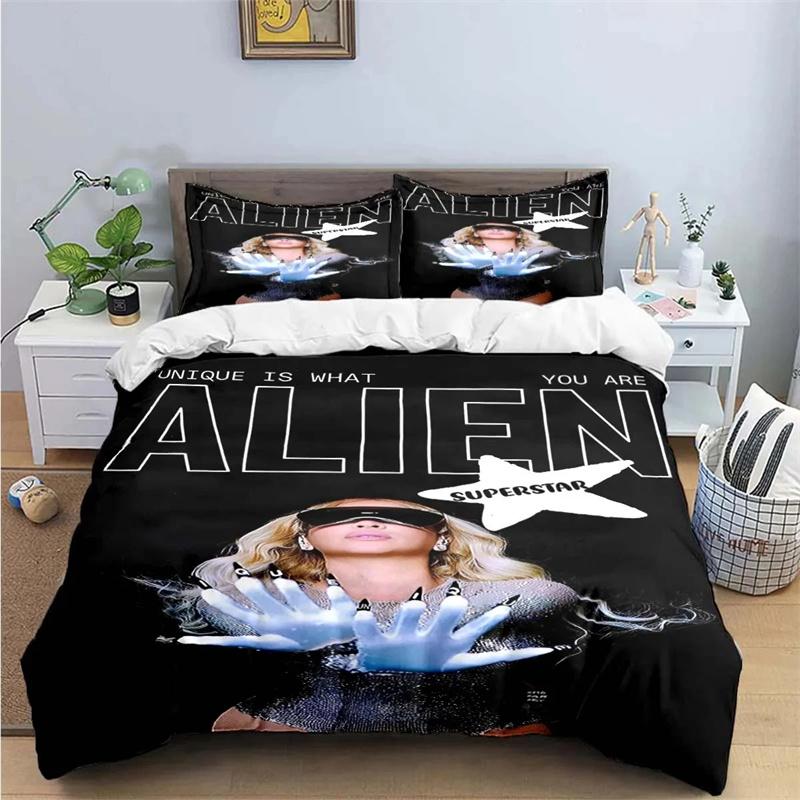 Beyonce Bedding Set Pop Singer Duvet Cover Pillowcase Twin Queen King Size for Boys Girls Adult Home Textile