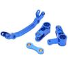 Aluminiumlegierung Lenkungsteile Set Leicht Stark Einfach zu Installieren RC Auto Lenkungskomponente Blau