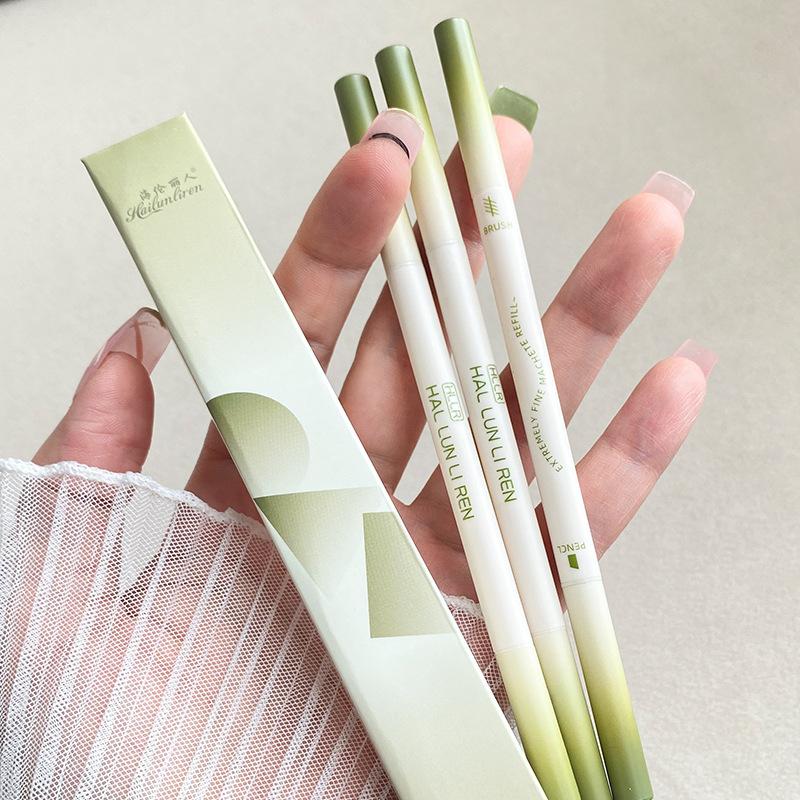 Double Head Eyebrow Pencil Long Lasting Sweat Resistant Fine Tip Beginner Wild Eyebrow
