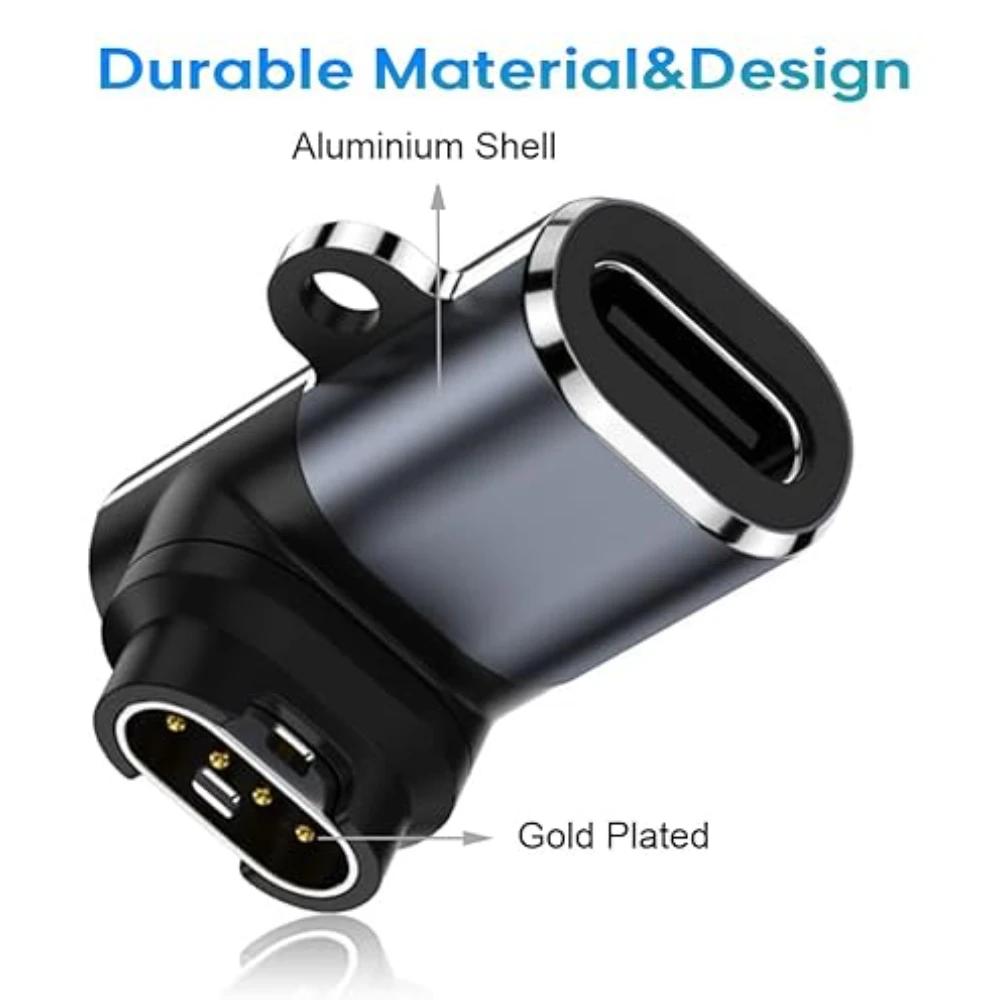 For Garmin Fenix 8 7 6 Forerunner 955 965  Instinct 3 2   USB-C Charger Smartwatch Charger Adapter Garmin Charging Cable Adapter