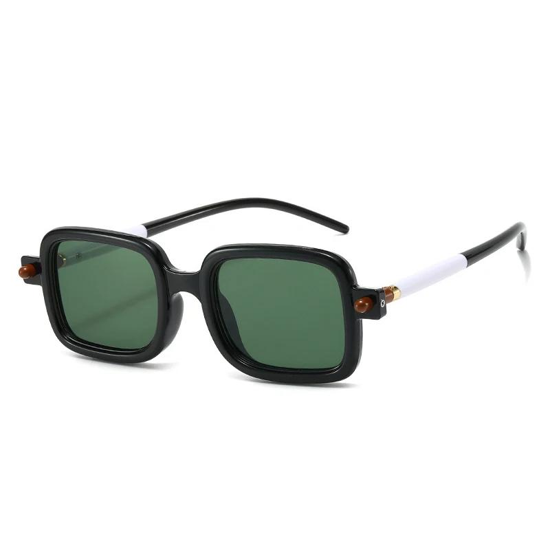 SHAUNA Fashion Square Sunglasses Women Shades UV400 Vintage Rivets Men Punk Clear Gradient Sun Glasses