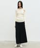 Nigaennikol Box Pleated Long Skirt_Black