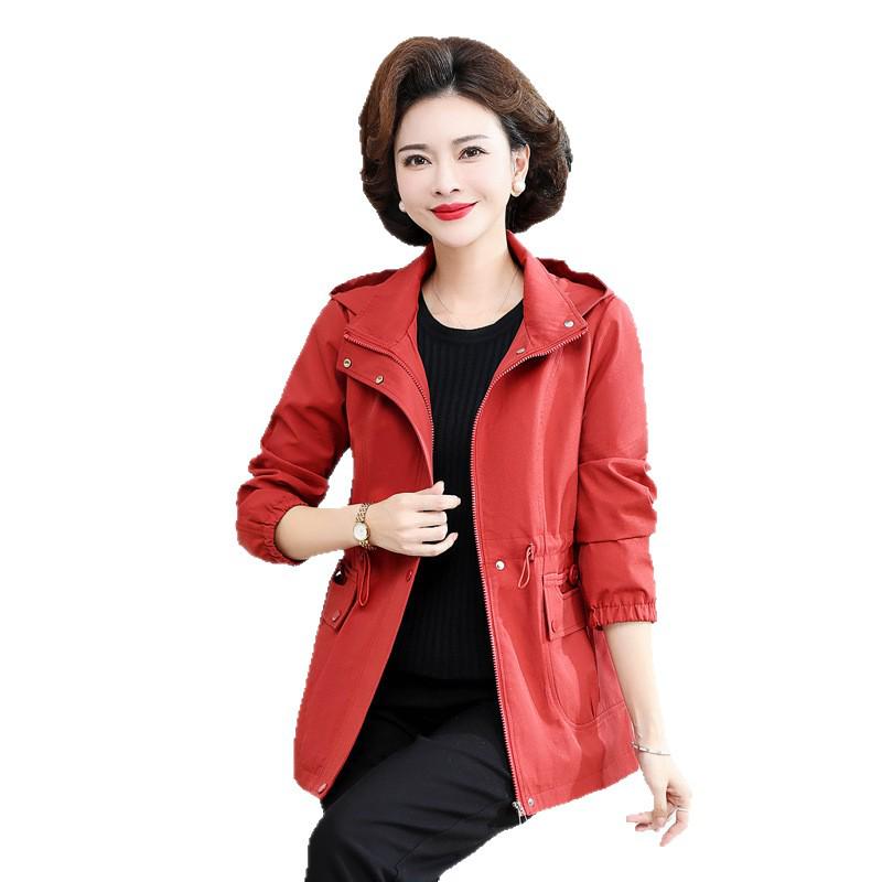 Women's Hooded Loose Jacket for Middle-aged and Elderly - Spring & Autumn 2026 Collection