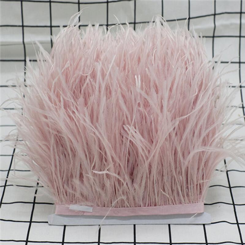 Natural Ostrich Feather Ribbon Trim 10M Diy Sewing Decor for Wedding Dress Clothing Craft Needlework Handicraft Feather Cloth