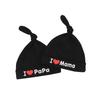 Spring Summer Love Papa Mom Newborn Baby Hat Infant Toddler Cotton Cap Cute Layer Solid Headwear for 0-3 Months Boys Girls