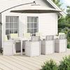 Garden Dining Set 9 pcs White and Cream PP