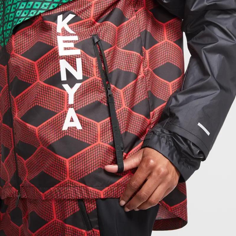 Nike Runner Team Kenya Shield Fashion Comfortable Versatile Hooded Jacket Women Jackets Green CV0396-673