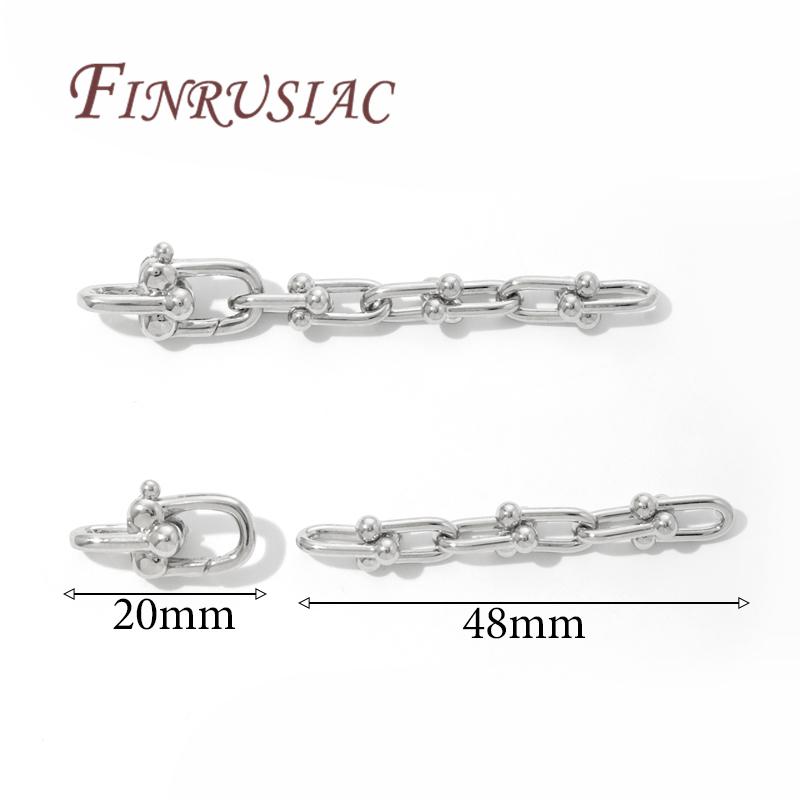 

1Pcs Rhodium Plated U Shape Clasps For Jewelry,Fasteners For Bracelets Accessories Connectors Findings For DIY,Necklace Lock 1 Pieces