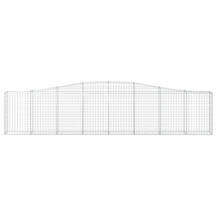 VidaXL Arched Gabion Basket Gabion Cage Gabion Wall Stone Basket Gabion for Stone Garden Patio Outdoor 153404