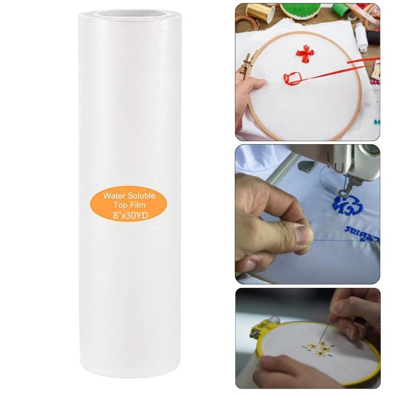 15/30/50yd Tear Away Machine Embroidery Stabilizer Backing Sheets, Water Soluble Embroidery Stabilizers Backing Films