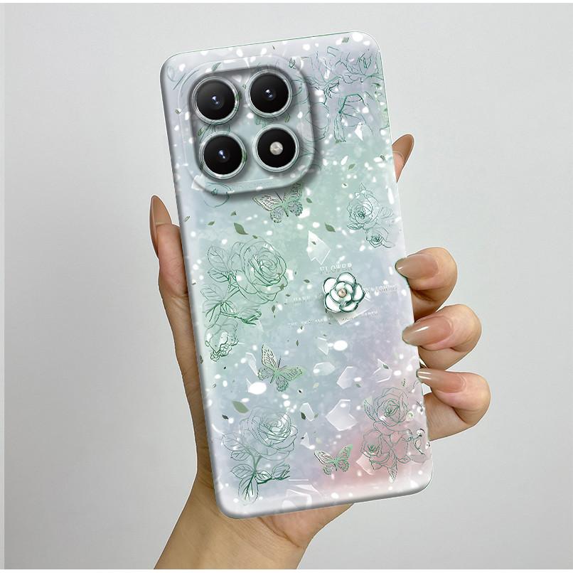 New For Xiaomi 15T Pro 15TPro Xiaomi15TPro Phone Case Aesthetic Pretty Butterfly Flowers Soft Silicone Shockproof Back Cover