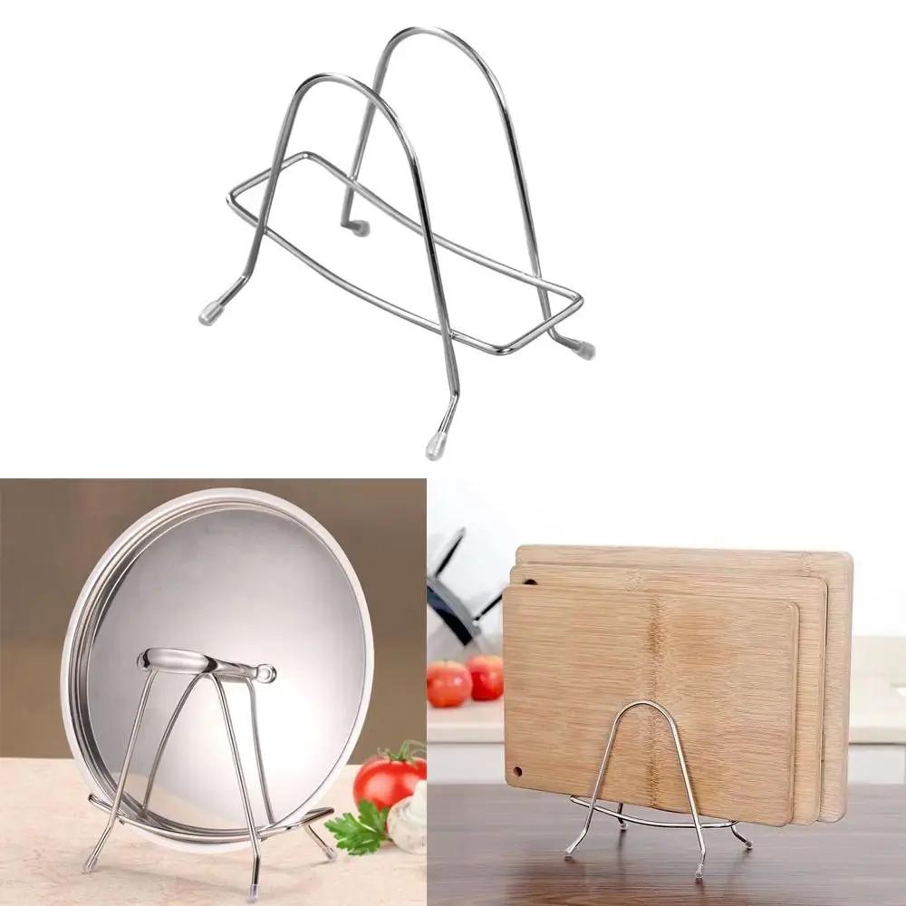 High quality cutting board rack Stainless Steel Chopping Cutting Board Storage Rack Stand household Kitchen Pot Lid Organizer