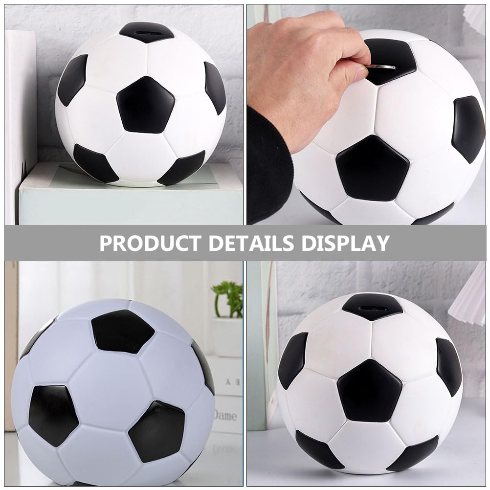 Piggy Bank Soccer Ball Plastic Piggy Bank Coin Jar Money Box Kids Soccer Ball Sports Themed Coin Bank Container Soccer Ball Saving Stylish Home Decor