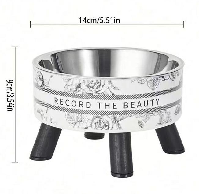 Ciotola per mangiatoia per gatti rialzata Ciotola per acqua per cibo per gatti rialzata anti-soffocamento con supporto per l'alimentazione degli animali domestici