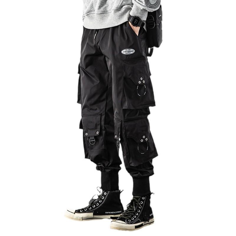 Trendige Streetwear Schnelltrocknende Eis-Seidenhosen Herren Klassische Cargohosen Mann Sommer Dünn Gerade Beine Vielseitig Freizeit Hosen