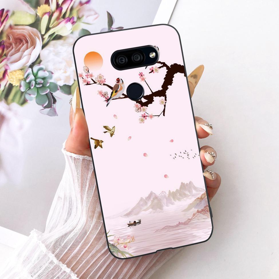 Hülle Für LG K40S 2019 Cover Ästhetisch Niedliche Katze Mode Lustig Bemalt Silikon Handyhülle LMX430HM