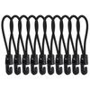 10 Pezzi Nuovo 10/15/25cm Corda Elastica Nero Nylon Gomma Tenditore con Ganci Alta Elasticità Espansore Campeggio Telo