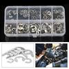 Open Retainer Type E Circlip 120Pcs 304 Stainless Steel E Clip Washer M1.5-M10 Circlip Retaining Ring For Shaft Fastener