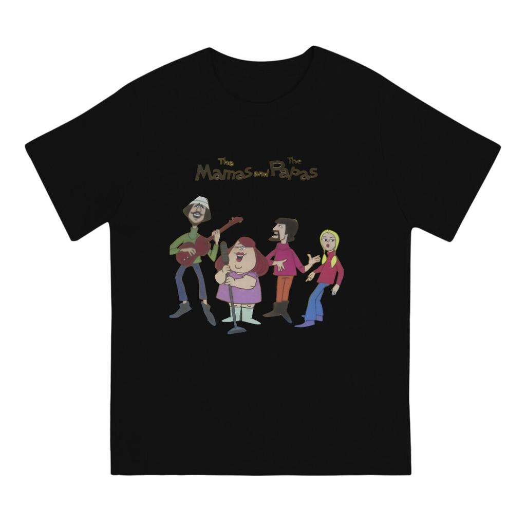 Men's Mamas And Papas T Shirt Woodstock 1969 Cotton Clothes Funny Short Sleeve Crew Neck Tees Printed T-Shirts