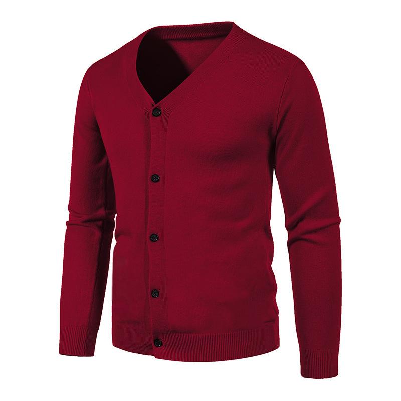 Pullover Herren Casual Einfarbig Strickjacke Strickpullover Dünne Strickjacke Jacke
