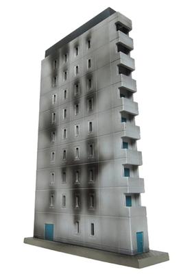 Tomytec GeoColle Combat Series DCM15 Assault City B Urban Hotel Painted Plastic Model 315629 1/144