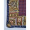 Used Reduced price luxury hand-sewn vintage silk scarf with crest and paisley pattern