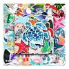 50 Cartoon Marine Life Stickers - Waterproof, Decorative for Suitcases, Notebooks, Scooters & Cars