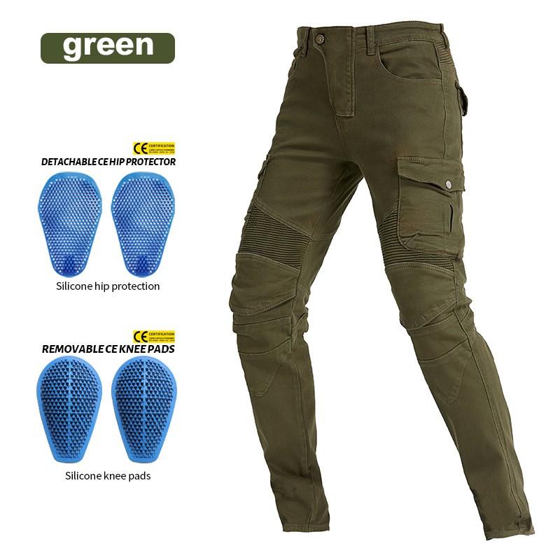 VOLERO Motorcycle Riding Jeans Protective Motorbike Pants Riders Silicone Padded Racing Trousers