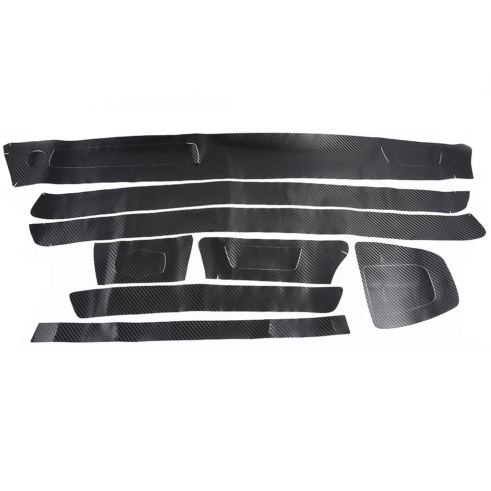 High Quality Useful Interior Sticker 3D Accessory Black Car Carbon Fiber Replacement Replaces Trim Vinyl Decal