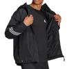 Adidas Color Block Logo Print Hooded Long Sleeve Cotton Jacket Men jackets Black H50969