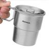Titanium Camping Cups Stackable Coffee Mugs 300ml Foldable Handle Outdoor Coffee Mugs Reusable Metal Cup Camp Cup