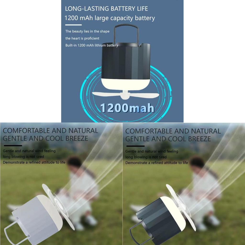 Outdoor Camping Led Lantern With Mosquito Repellent Fan For Tents
