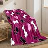 Paws and Hearts Pattern Blanket print blanket soft and cozy perfect for the living room bed sofa or a nap,gift