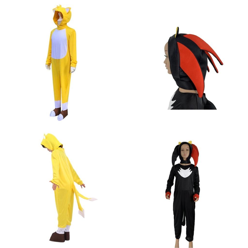 Kids Deluxe Sonic The Hedgehog Costume Jumpsuit Cosplay Onesies