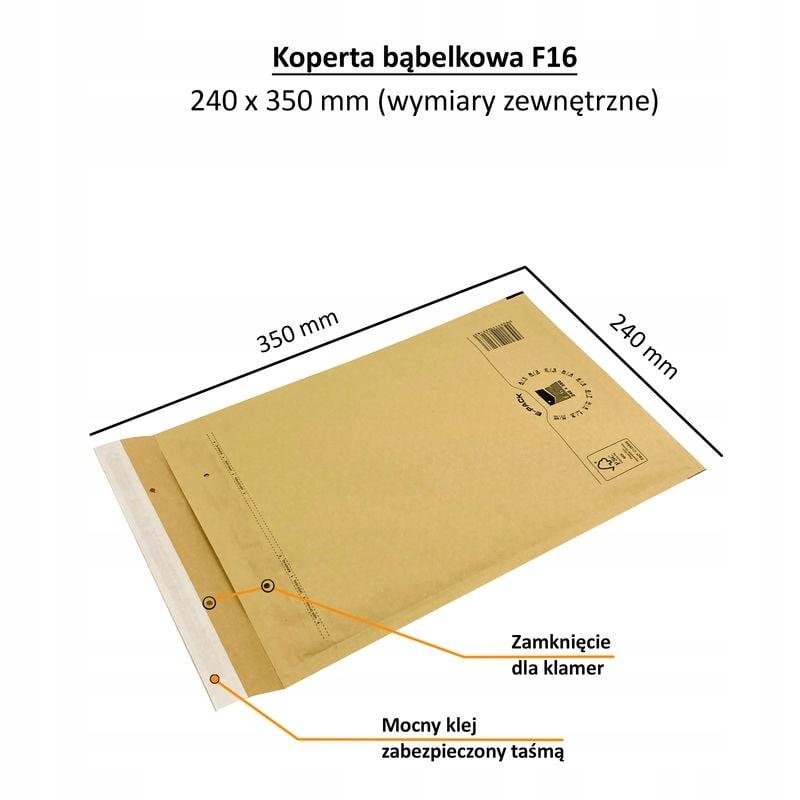 F16 BROWN bubble envelope x10pcs