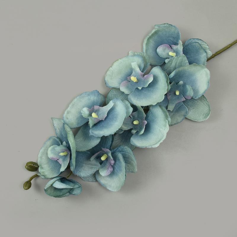 

Artificial Butterfly Orchid Flowers for Home Room Garden Decoration DIY Wedding Bouquet Real Touch Silk Phalaenopsis Fake Plant синий