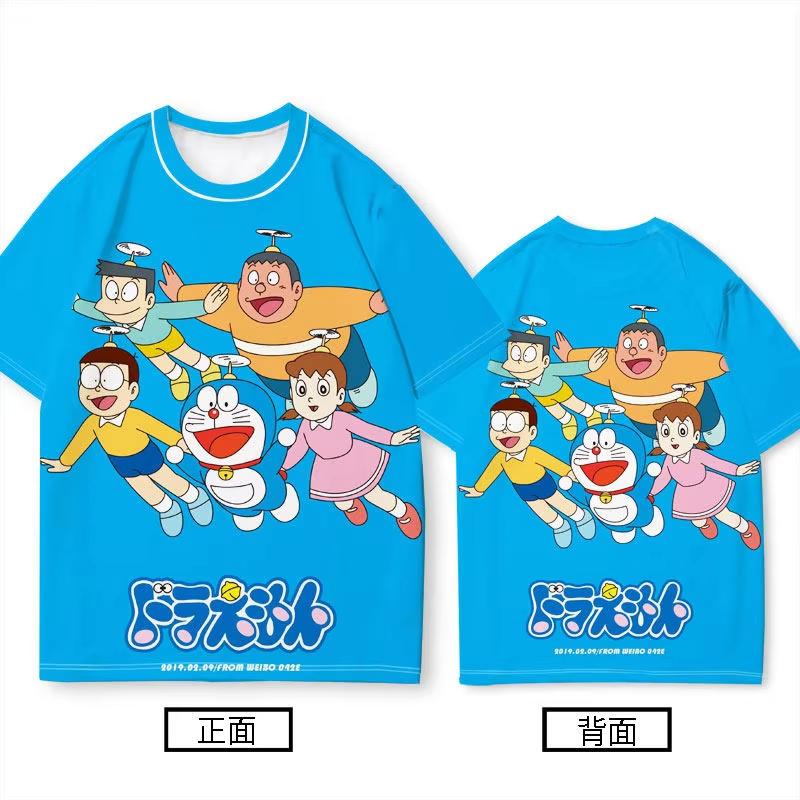 2026 Neues Sommer Doraemon Glückliches Lächeln T-Shirt Eltern-Kind Passendes Oberteil Perfektes Geschenk für Doraemon Fans