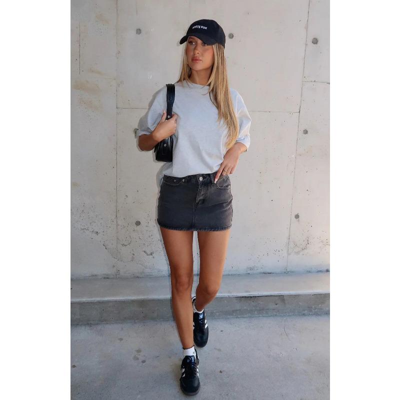 Women's New Retro Slim Stretch Fashion Casual Denim Short Skirt